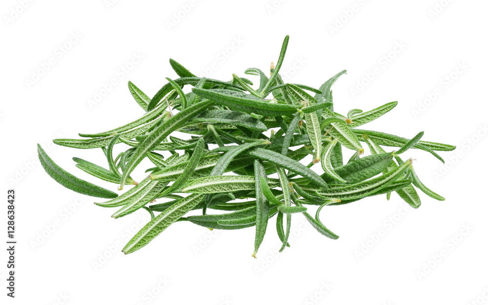 Rosemary, Pile of rosemary leaf isolated on white background Rosemary, Pile of rosemary leaf isolated on white background