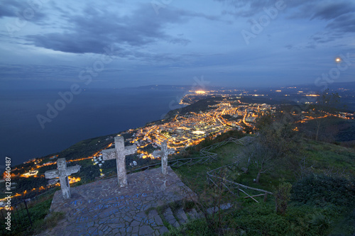 Palmi at blue hour, Reggio Calabria, Calabria, Italy, Italia