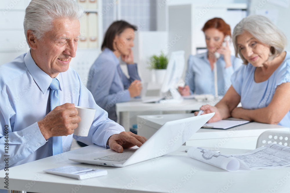 Fototapeta premium Businesspeople Working In Office