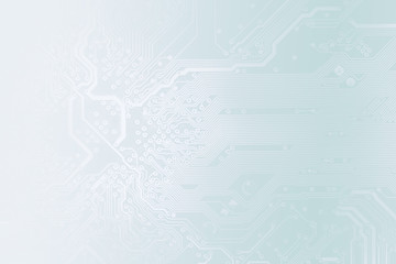 Detail of printed circuit board, in dark colors