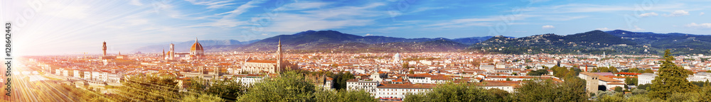 Italy. Florence. View of the city on top. Panorama