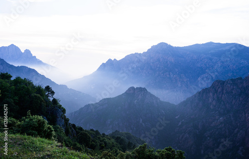 Smoky Mountains, landscape of corsica near Porto