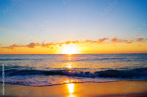 Sunset on beach © jankost