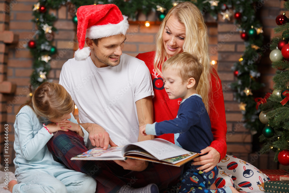 Family reading in new year Family reading in new year