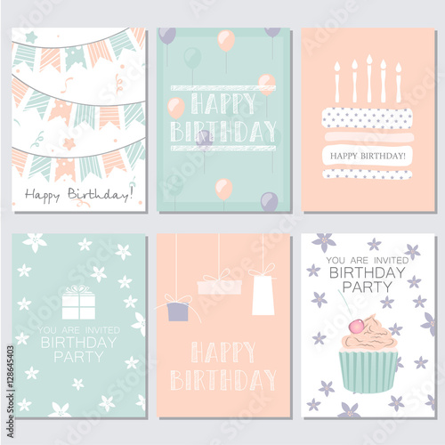 Birthday, greeting and invitation card