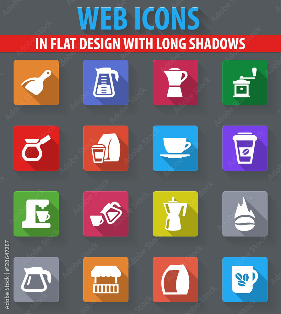 Coffee icons set Coffee icons set