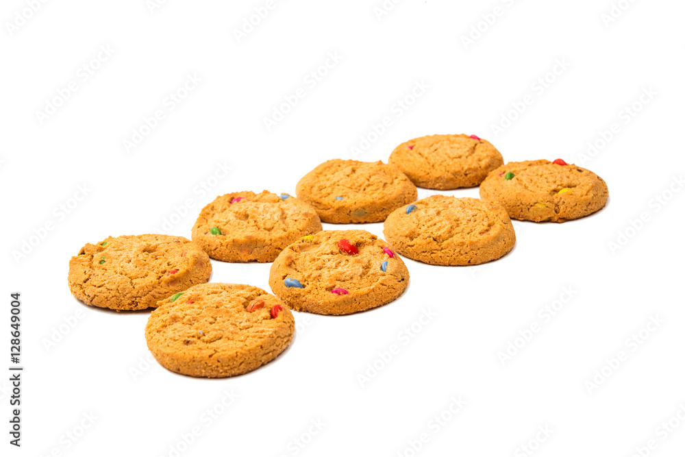 cookies with colored chocolate drops cookies with colored chocolate drops