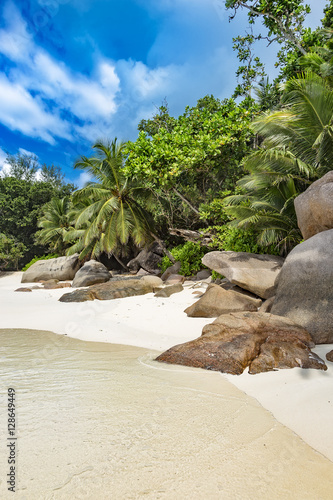 Beautiful natural tropical beach Seychelles