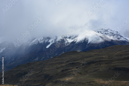 Landscape of mountains and valley in Patagonia Chile