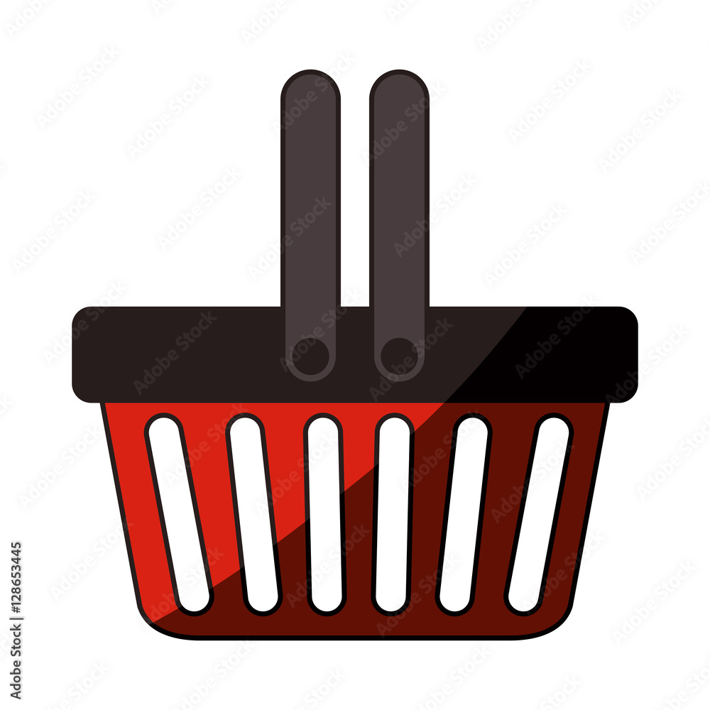 Shopping basket icon. Commerce market store and shop theme. Isolated design. Vector illustration Shopping basket icon. Commerce market store and shop theme. Isolated design. Vector illustration