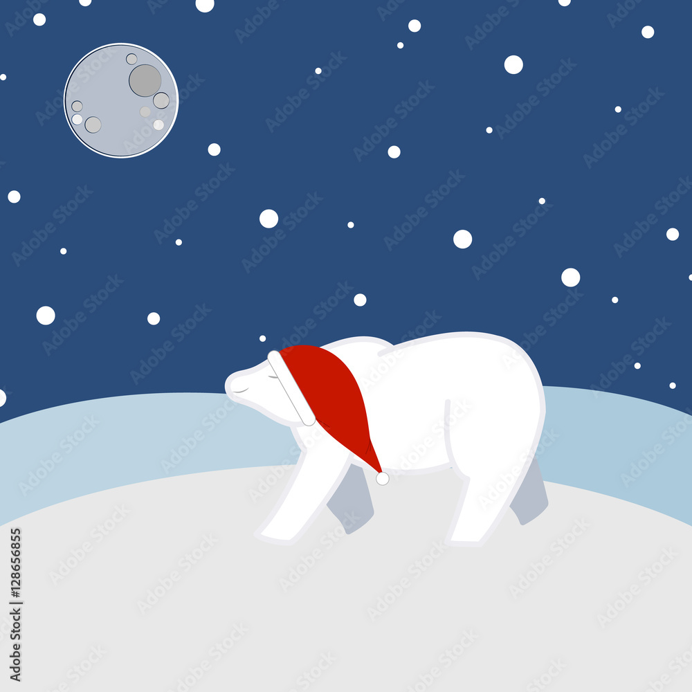 Fototapeta premium Smiling bear in the night