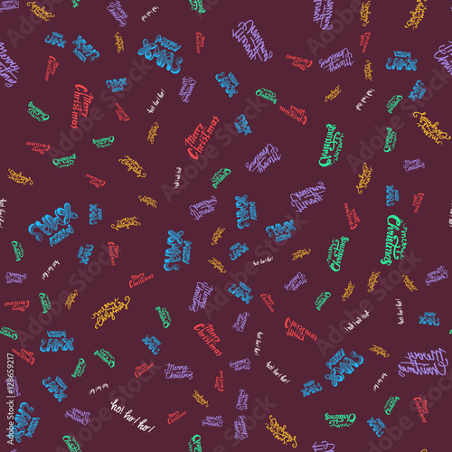 Merry Christmas Seamless Pattern