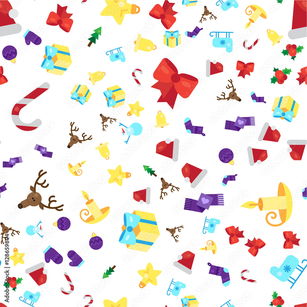 Merry Christmas Seamless Pattern