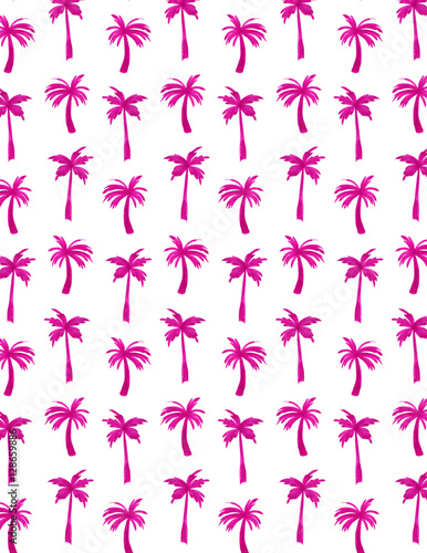 Watercolor Palm Tree Pattern