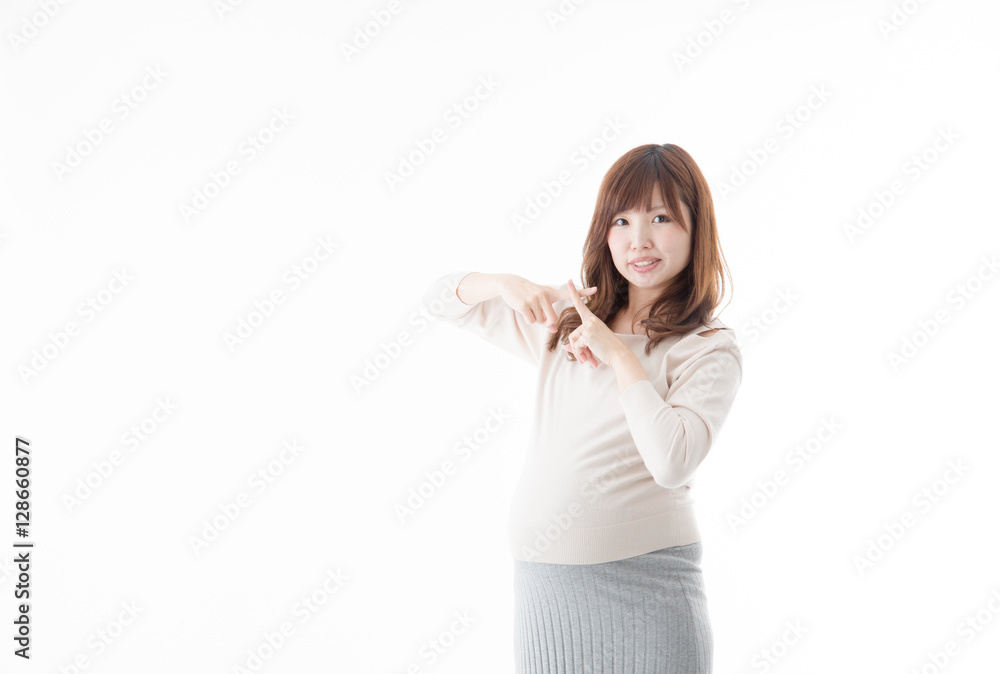 妊婦・白バック 妊婦・白バック