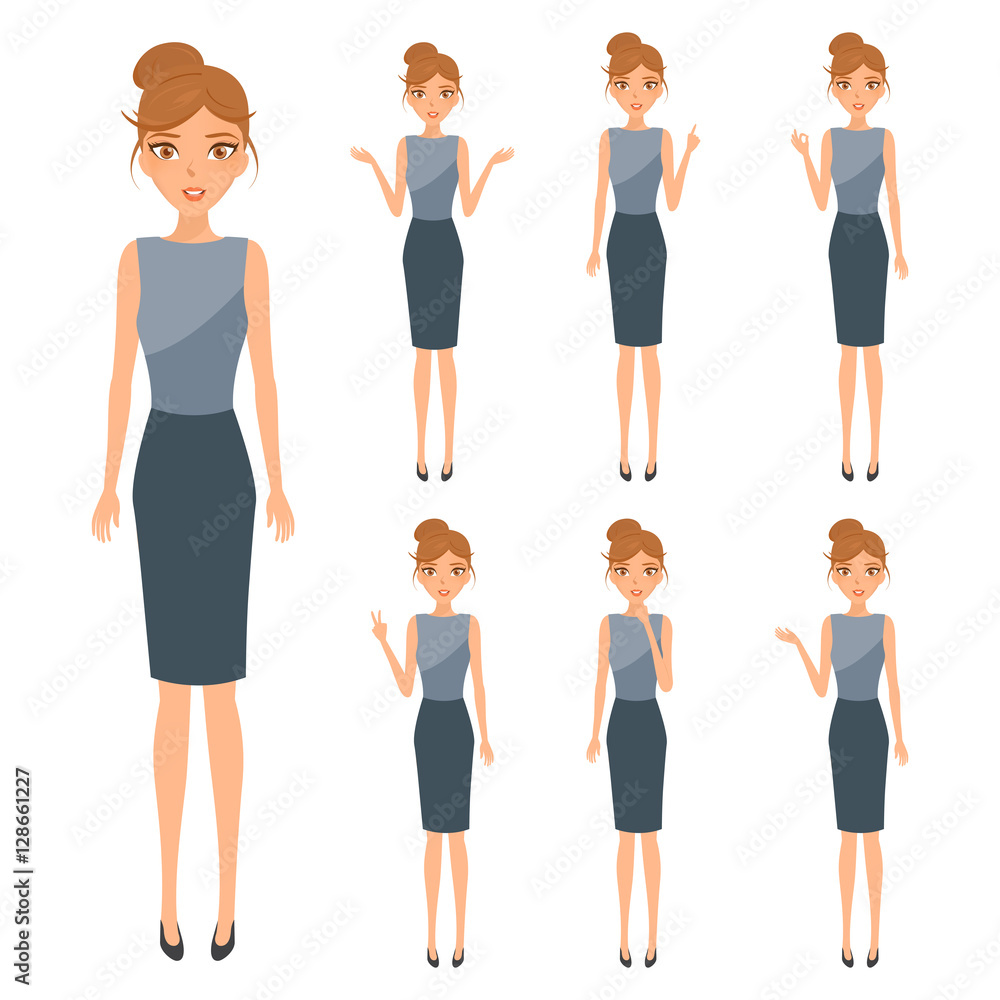 Fototapeta premium Business woman character. Vector people design. Business woman occupation.