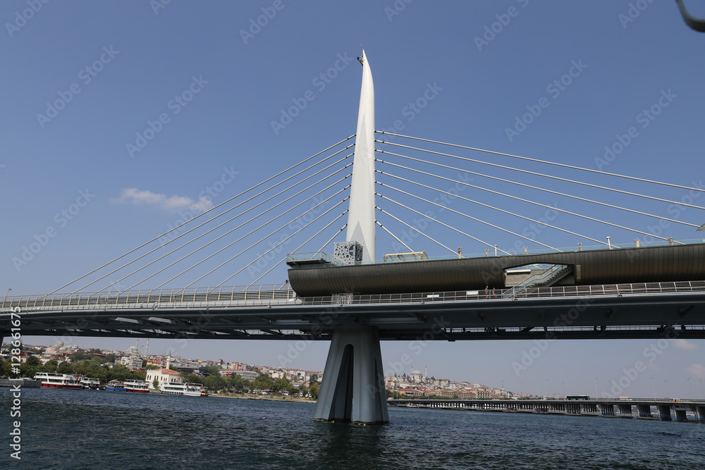 Golden Horn Metro Bridge in Istanbul
