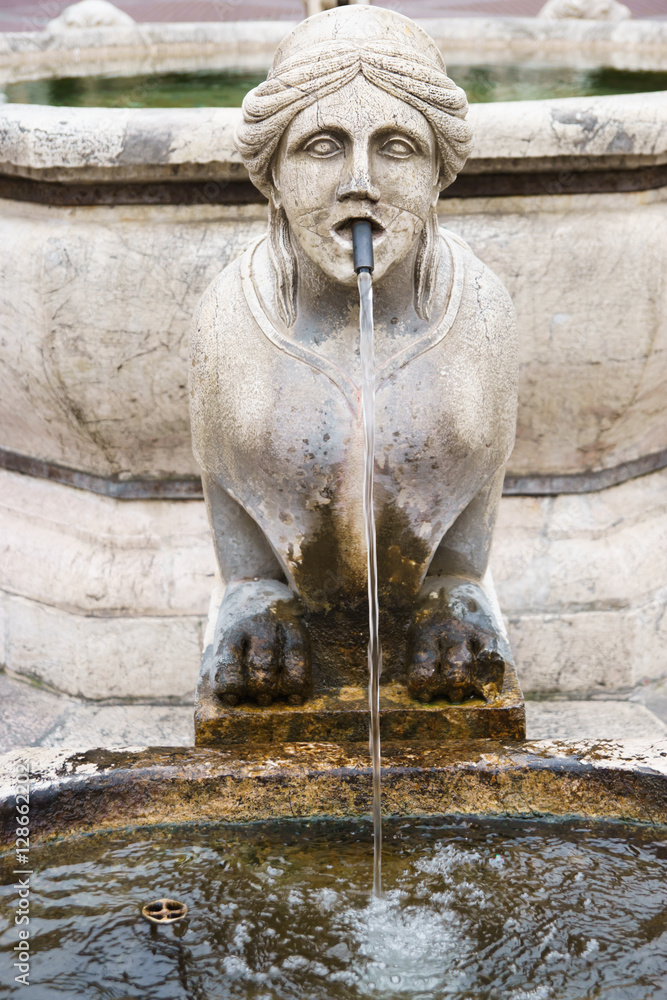 water fountain in Bergamo, Italy
