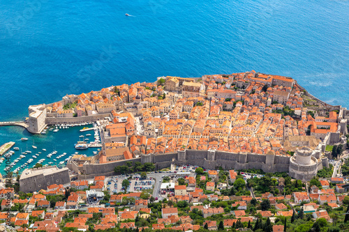 Aerial view of old city Dubrovnik