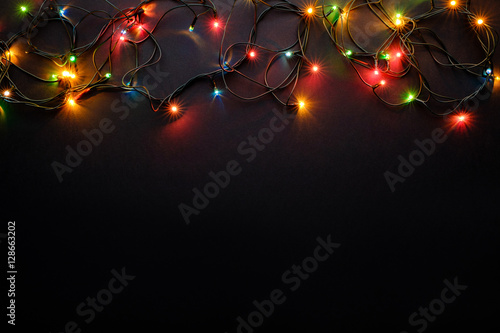 Christmas lights are lit