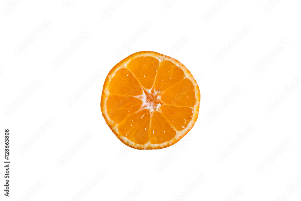 Juicy mandarin sliced isolated Juicy mandarin sliced isolated