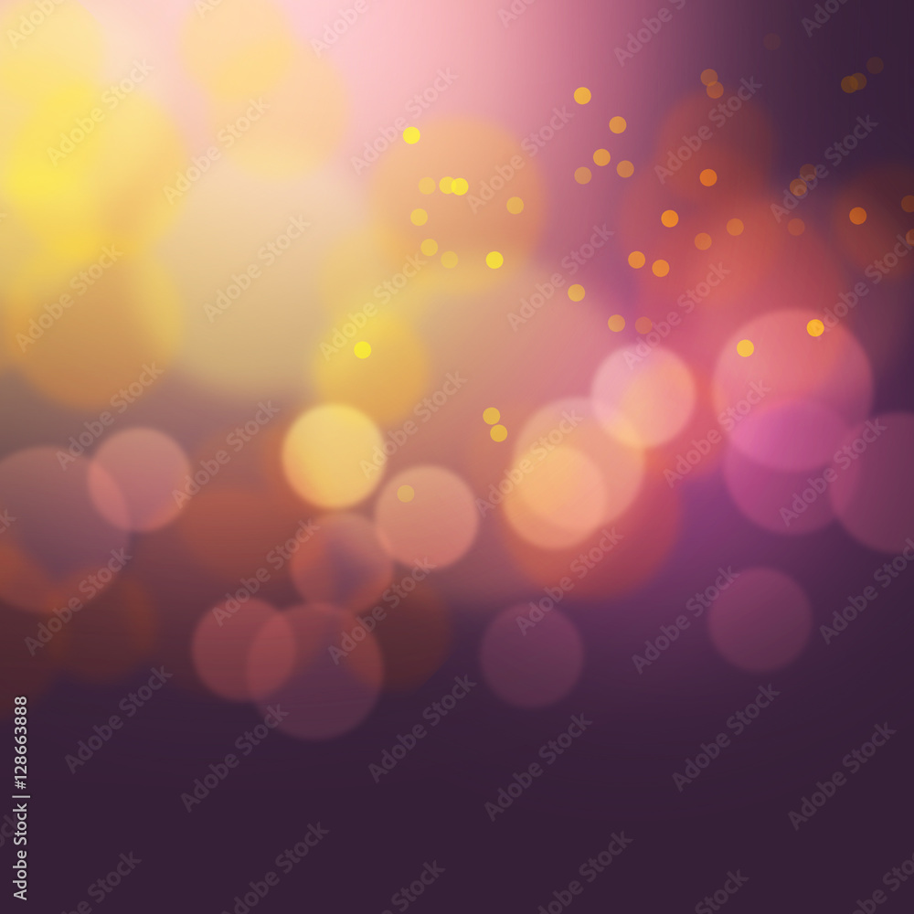 Defocused abstract bokeh lights background