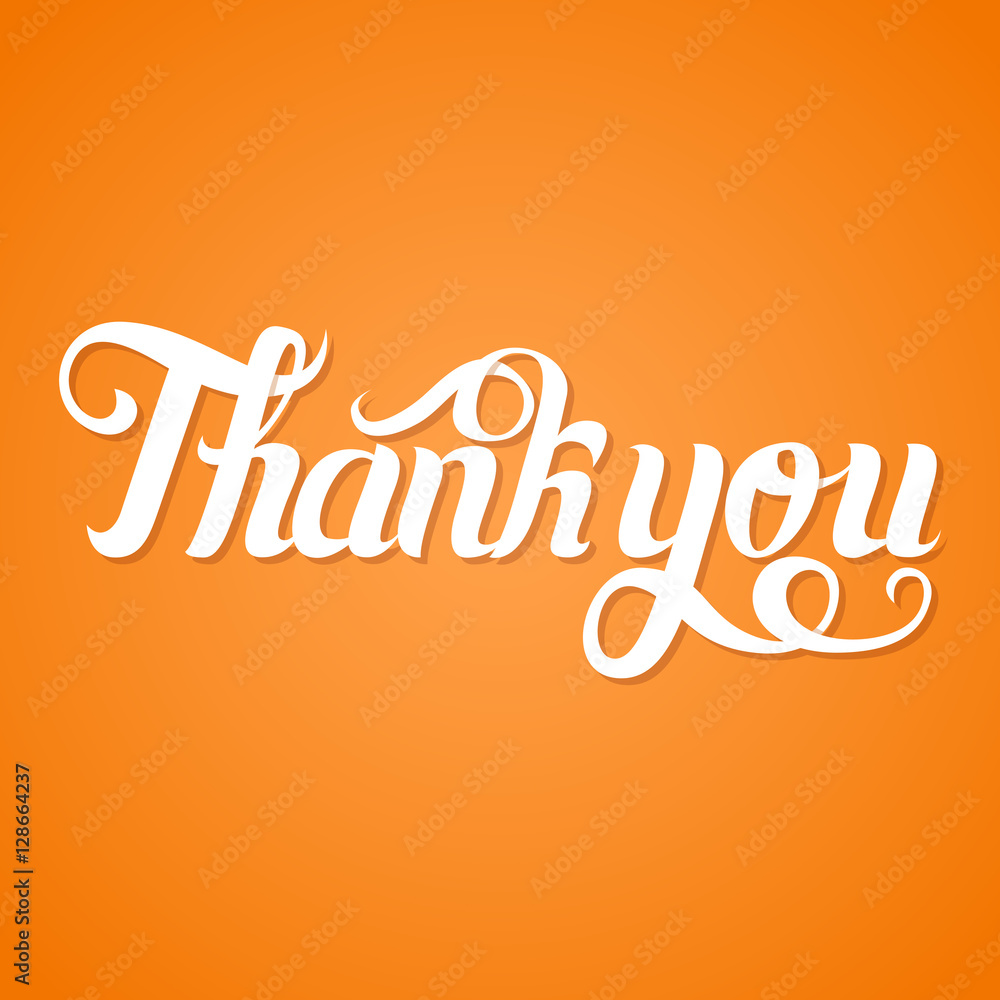 Thank you handwritten text,vector illustration Thank you handwritten text,vector illustration