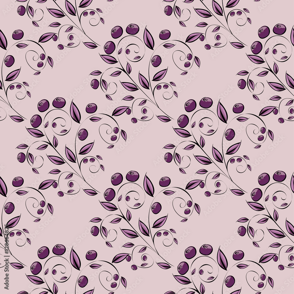 Abstract Berries seamless pattern. 