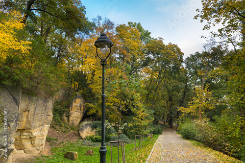 Autumn colors on a sunny day, Petrin and Kinsky parks, Prague, Czech Republic, Central Europe photo