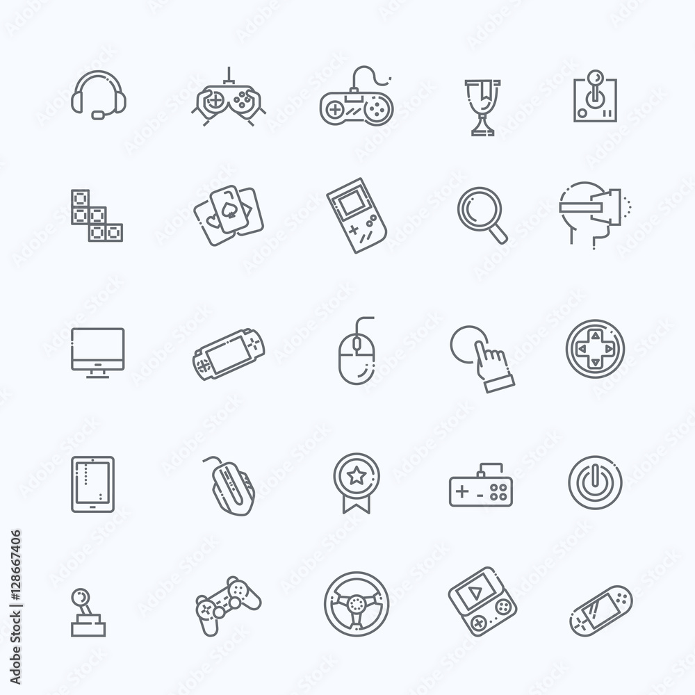 video game and joystick icons set video game and joystick icons set