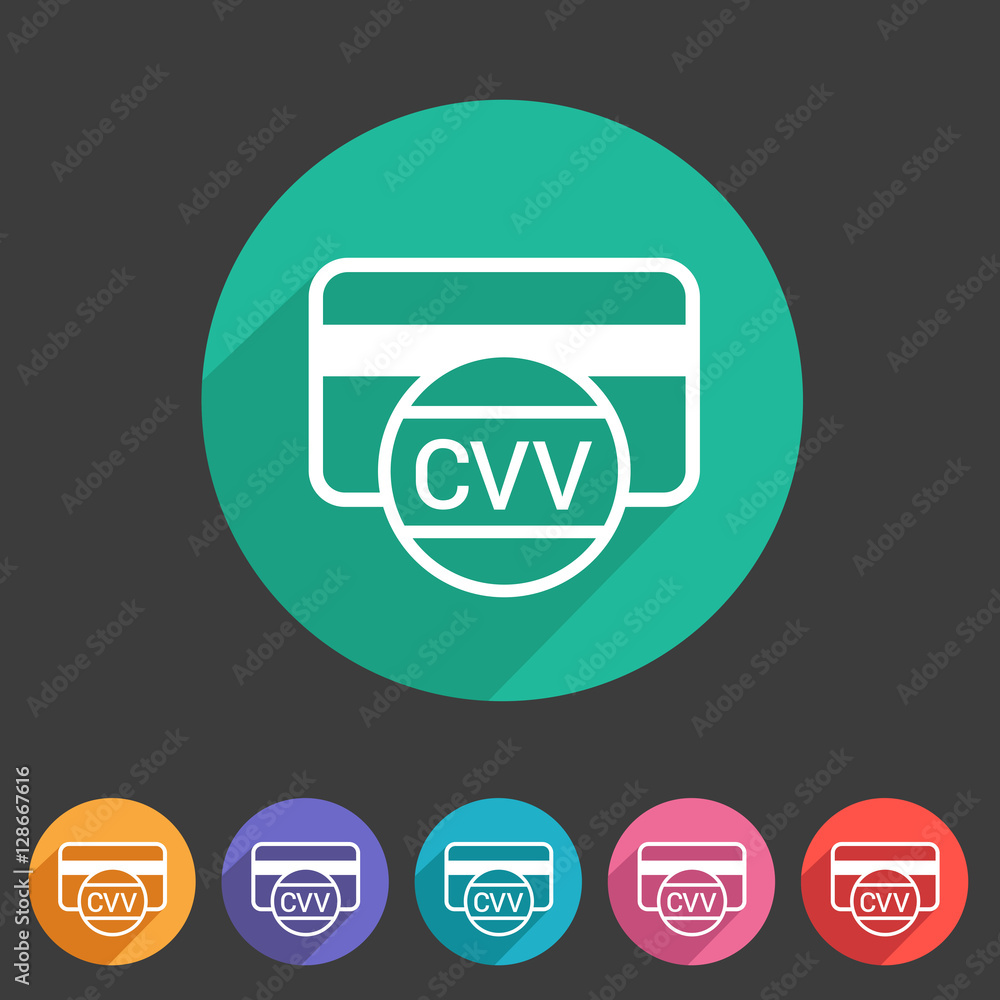 CVV card security code credit icon flat web sign symbol logo label CVV card security code credit icon flat web sign symbol logo label