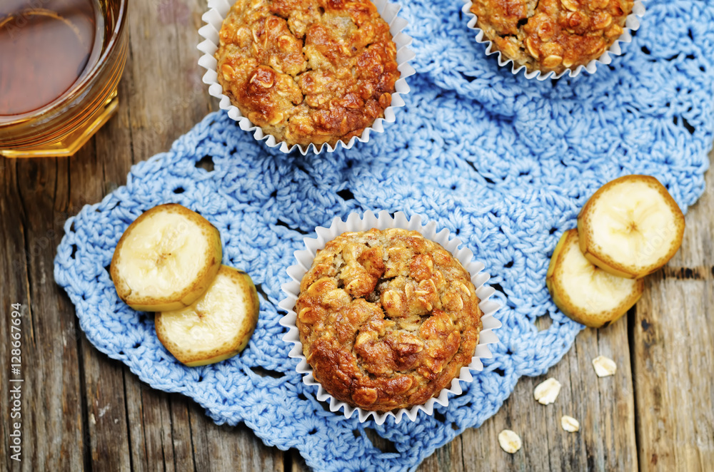 Oats banana muffins