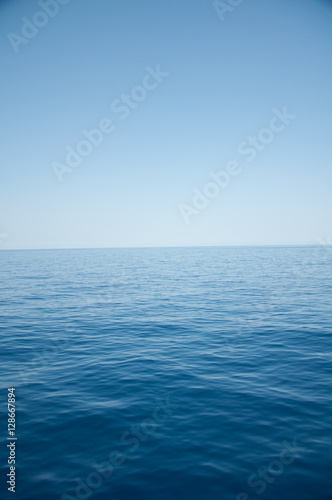 Mediterranean blue sea horizon