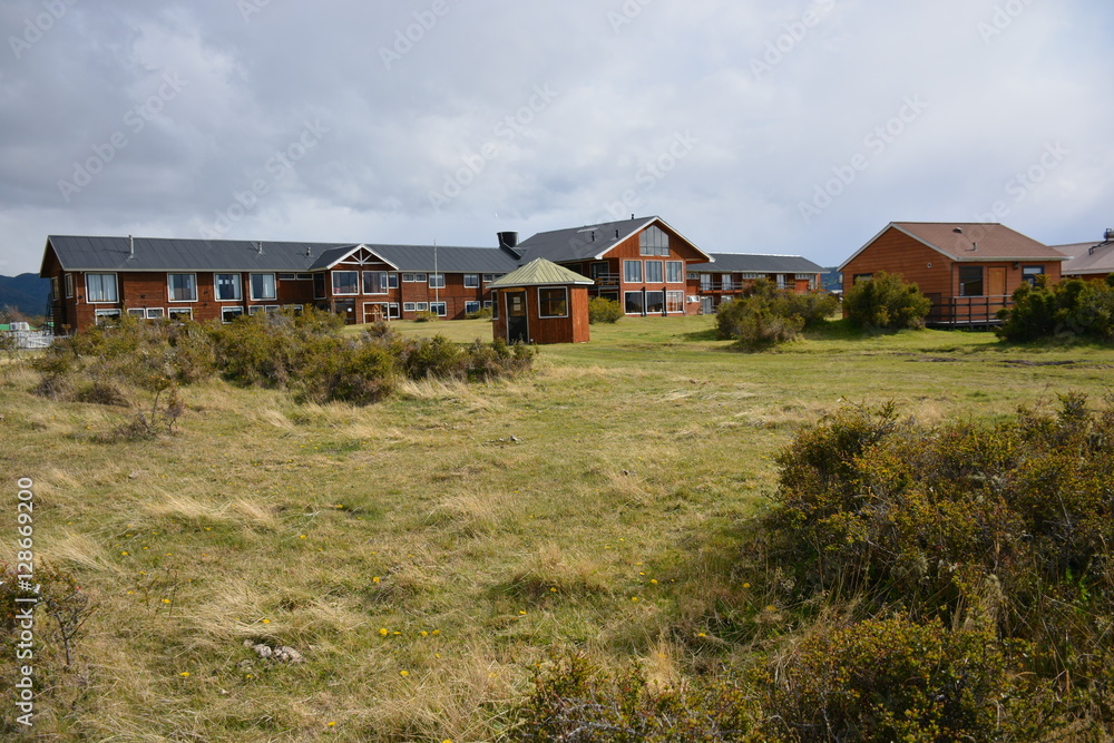 Fototapeta premium cabins and lodges in Patagonia Chile