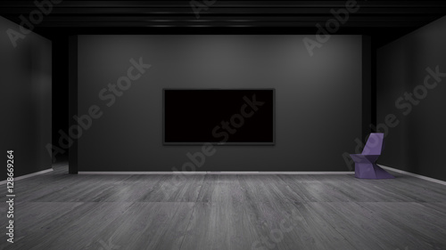 Fototapeta Naklejka Na Ścianę i Meble -  TV display 3D rendering