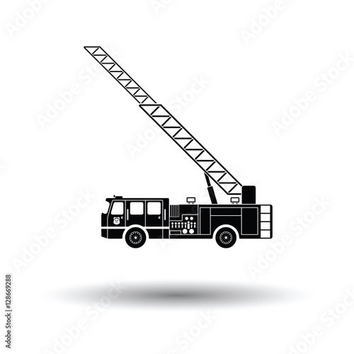 Fire service truck icon