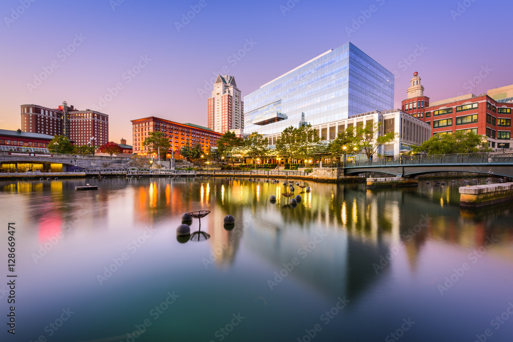 Naklejka premium Providence Rhode Island Waterplace Park