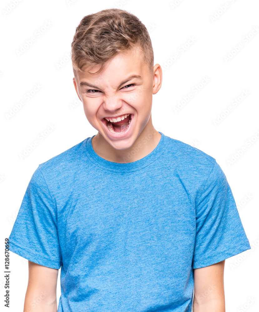 Emotional portrait of teen boy Emotional portrait of teen boy