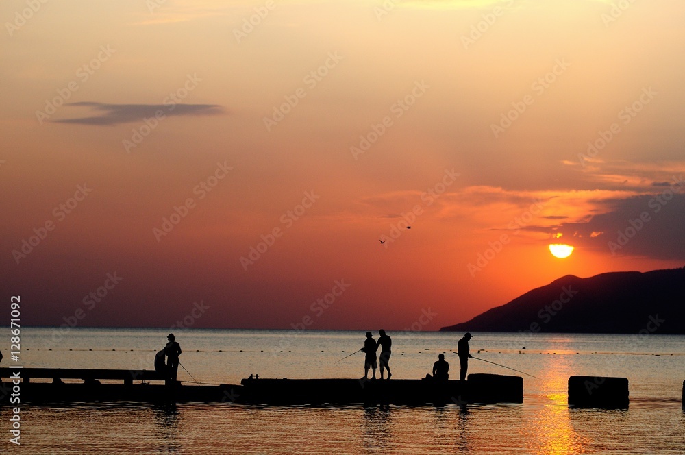 fishermen at sunset fishermen at sunset