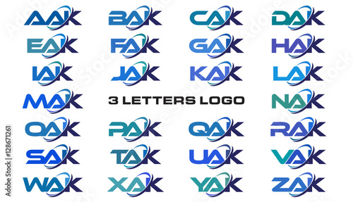 3 letters modern generic swoosh logo AAK, BAK, CAK, DAK, EAK, FAK, GAK, HAK, IAK, JAK, KAK, LAK, MAK, NAK, OAK, PAK, QAK, RAK, SAK, TAK, UAK, VAK, WAK, XAK, YAK, ZAK