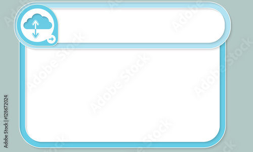 Colored text frames for your text and cloud symbol