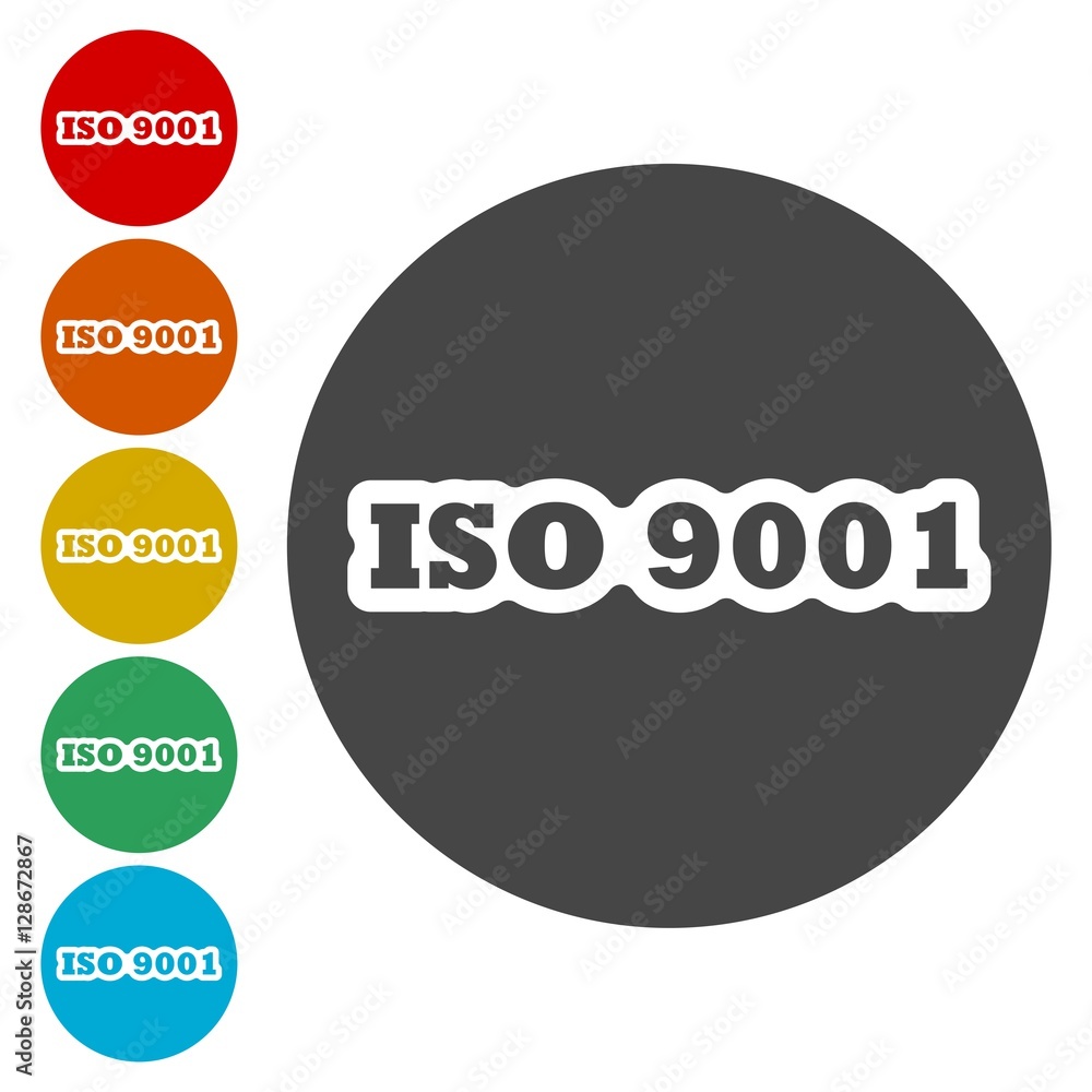 ISO 9001 certified sign icon ISO 9001 certified sign icon