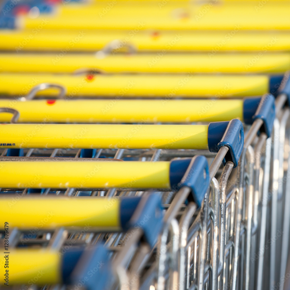 supermarket shopping cart trolleys