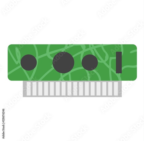 Video card vector illustration.