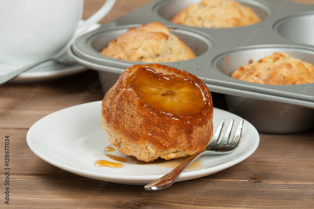 Homebaked Upside Down Maple And Apple Muffins. Homebaked Upside Down Maple And Apple Muffins.