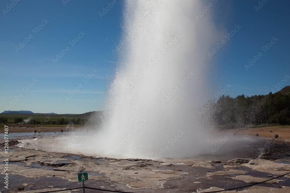 Obraz premium Geyser in Iceland closeup