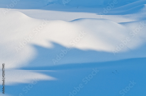 Gentle and soft forms of snow.