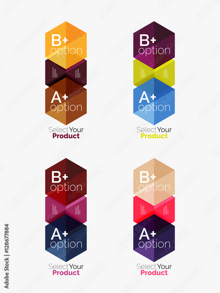 Business geometric layouts with option text Business geometric layouts with option text