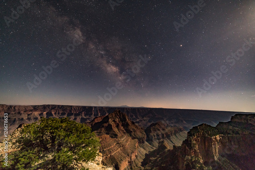 Milky way over the Grand Canyon's North Rim