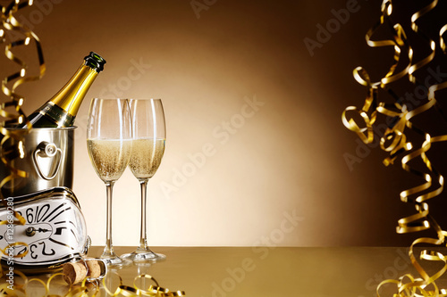 Canvas Print New Years Eve party celebration background